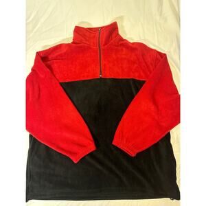 Burnside Men's 2XL Polar Fleece Quarter-Zip Pullover Mock Neck Adjustable Hem